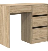 VidaXL Bureau met lade Sonoma eiken 90 x 37,5 x 75 cm Bewerkt hout
