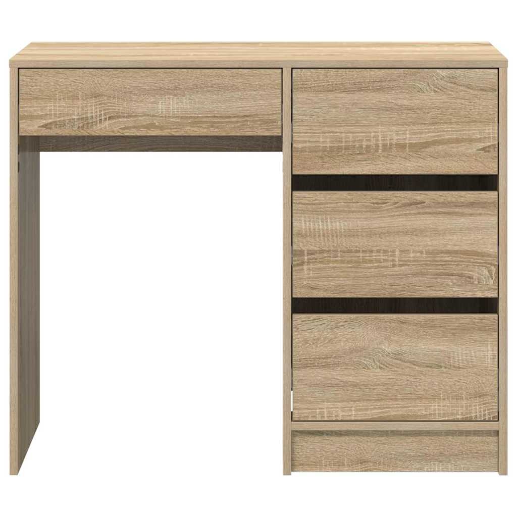 VidaXL Bureau met lade Sonoma eiken 90 x 37,5 x 75 cm Bewerkt hout