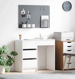VidaXL Bureau met lade met plank Wit 90 x 37,5 x 75 cm Bewerkt hout
