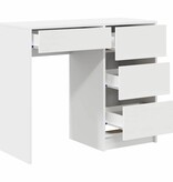 VidaXL Bureau met lade met plank Wit 90 x 37,5 x 75 cm Bewerkt hout