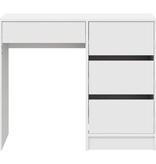 VidaXL Bureau met lade met plank Wit 90 x 37,5 x 75 cm Bewerkt hout