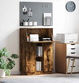 VidaXL Bureau Gerookt eiken 71,5 x 31,5 x 106,5 cm Bewerkt hout