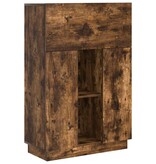 VidaXL Bureau Gerookt eiken 71,5 x 31,5 x 106,5 cm Bewerkt hout