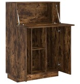 VidaXL Bureau Gerookt eiken 71,5 x 31,5 x 106,5 cm Bewerkt hout