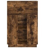 VidaXL Bureau Gerookt eiken 71,5 x 31,5 x 106,5 cm Bewerkt hout
