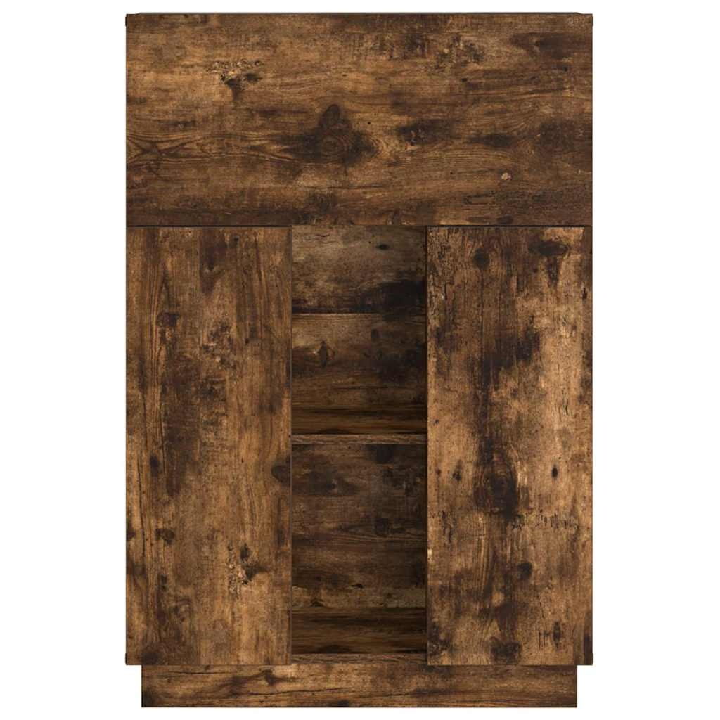 VidaXL Bureau Gerookt eiken 71,5 x 31,5 x 106,5 cm Bewerkt hout
