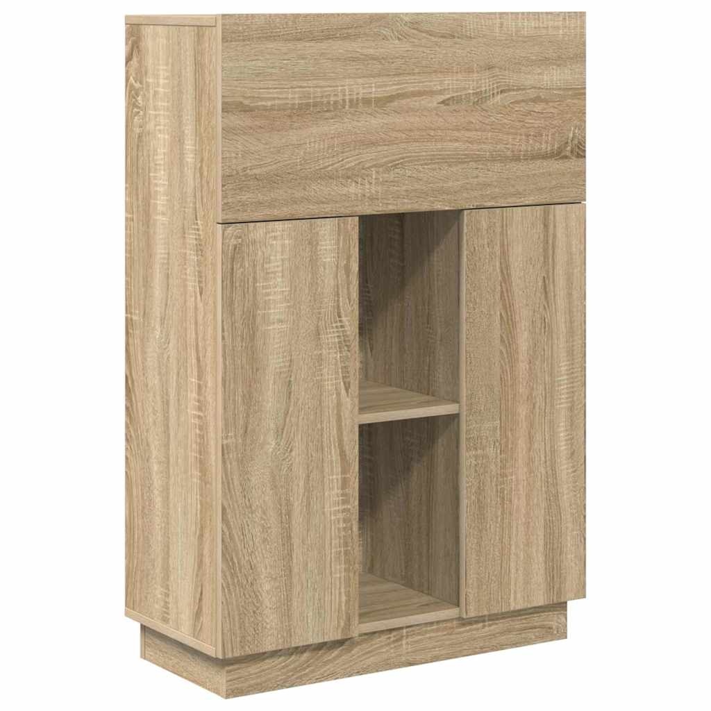 VidaXL Bureau Sonoma eiken 71,5 x 31,5 x 106,5 cm Bewerkt hout