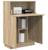 VidaXL Bureau Sonoma eiken 71,5 x 31,5 x 106,5 cm Bewerkt hout