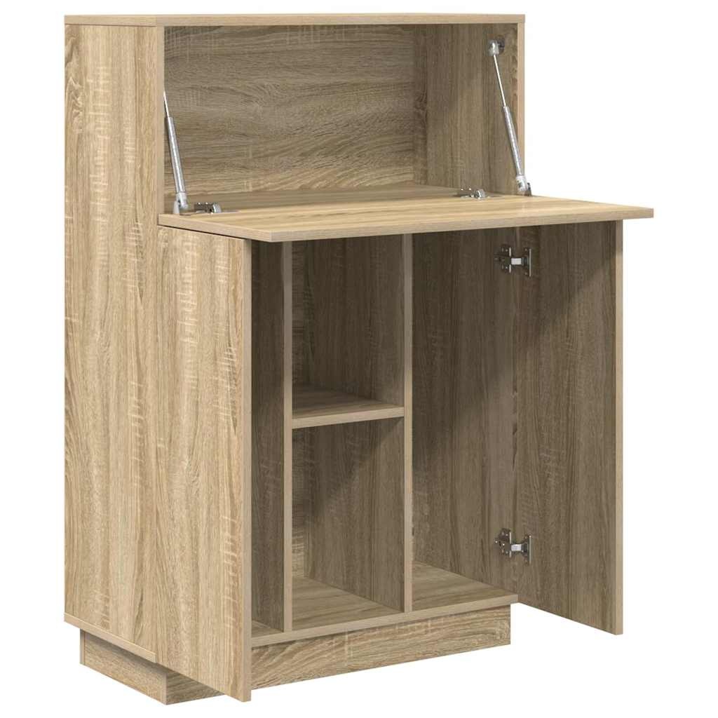 VidaXL Bureau Sonoma eiken 71,5 x 31,5 x 106,5 cm Bewerkt hout