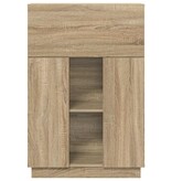 VidaXL Bureau Sonoma eiken 71,5 x 31,5 x 106,5 cm Bewerkt hout