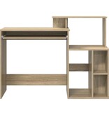 VidaXL Bureau met Opbergruimte Sonoma eiken 120,5 x 44 x 88,5 cm