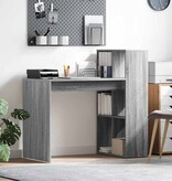 VidaXL Bureau met plank Grijs Sonoma 108 x 55 x 103.5 cm Bewerkt hout