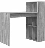 VidaXL Bureau met plank Grijs Sonoma 108 x 55 x 103.5 cm Bewerkt hout