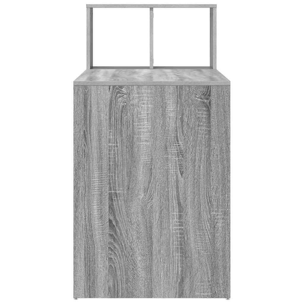 VidaXL Bureau met plank Grijs Sonoma 108 x 55 x 103.5 cm Bewerkt hout