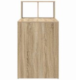 VidaXL Bureau met plank Sonoma eiken 108 x 55 x 103.5 cm Bewerkt hout