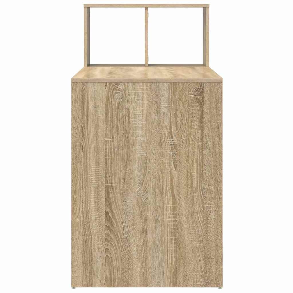 VidaXL Bureau met plank Sonoma eiken 108 x 55 x 103.5 cm Bewerkt hout