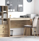 VidaXL Bureau Sonoma eiken 100 x 50 x 76 cm Bewerkt hout