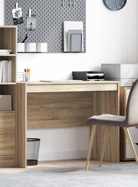VidaXL Bureau Sonoma eiken 100 x 50 x 76 cm Bewerkt hout