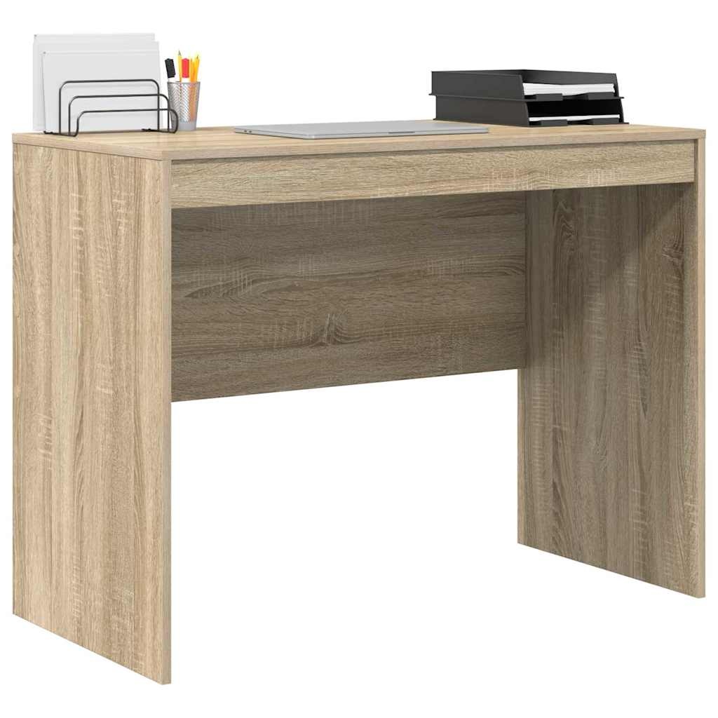 VidaXL Bureau Sonoma eiken 100 x 50 x 76 cm Bewerkt hout