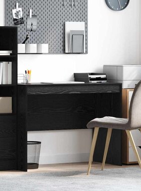 VidaXL Bureau Zwart eiken 100 x 50 x 76 cm Bewerkt hout