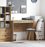 VidaXL Bureau artisanaal eikenkleurig 90 x 50 x 76 cm Bewerkt hout