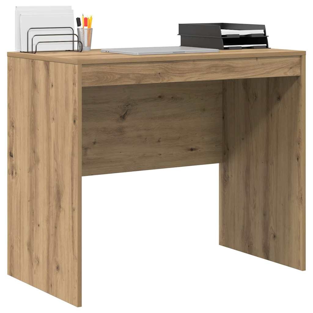 VidaXL Bureau artisanaal eikenkleurig 90 x 50 x 76 cm Bewerkt hout