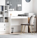 VidaXL Bureau Wit 90 x 50 x 76 cm Bewerkt hout