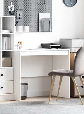 VidaXL Bureau Wit 90 x 50 x 76 cm Bewerkt hout