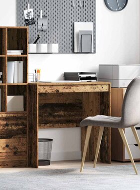 VidaXL Bureau Oud hout 80 x 50 x 76 cm Bewerkt hout