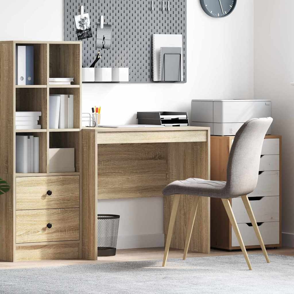 VidaXL Bureau Sonoma eiken 80 x 50 x 76 cm Bewerkt hout