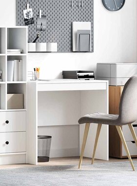 VidaXL Bureau Wit 80 x 50 x 76 cm Bewerkt hout