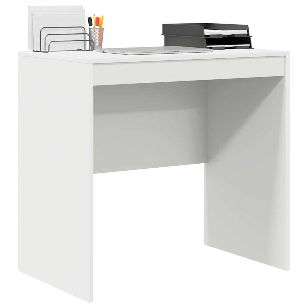 VidaXL Bureau Wit 80 x 50 x 76 cm Bewerkt hout