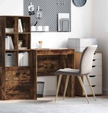 VidaXL Bureau Gerookt eiken 70 x 50 x 76 cm Bewerkt hout