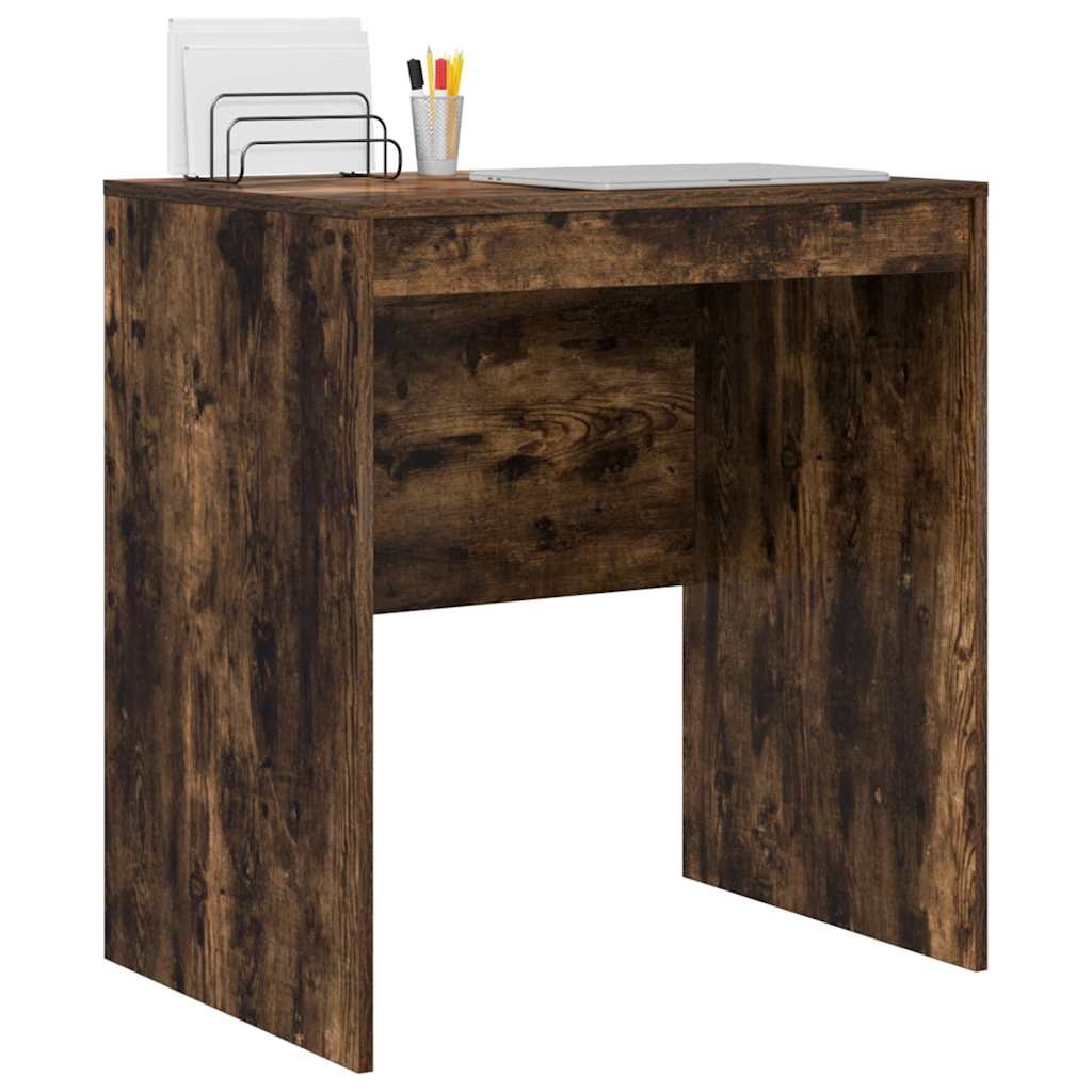 VidaXL Bureau Gerookt eiken 70 x 50 x 76 cm Bewerkt hout