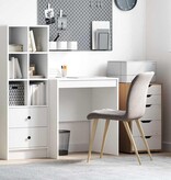 VidaXL Bureau Wit 70 x 50 x 76 cm Bewerkt hout