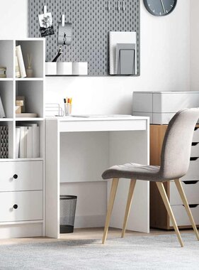 VidaXL Bureau Wit 70 x 50 x 76 cm Bewerkt hout