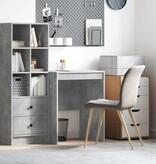 VidaXL Bureau Betongrijs 60 x 50 x 76 cm Bewerkt hout