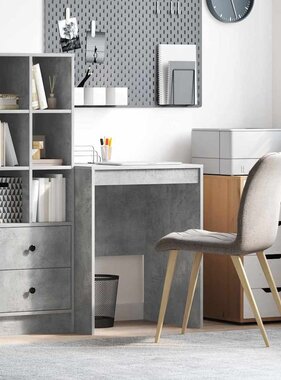 VidaXL Bureau Betongrijs 60 x 50 x 76 cm Bewerkt hout