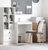 VidaXL Bureau Wit 60 x 50 x 76 cm Bewerkt hout