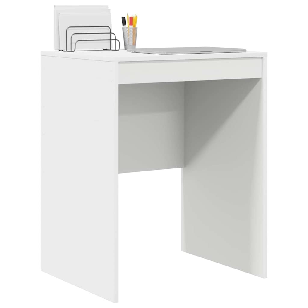 VidaXL Bureau Wit 60 x 50 x 76 cm Bewerkt hout