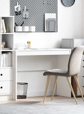 VidaXL Bureau Wit 100 x 40 x 76 cm Bewerkt hout