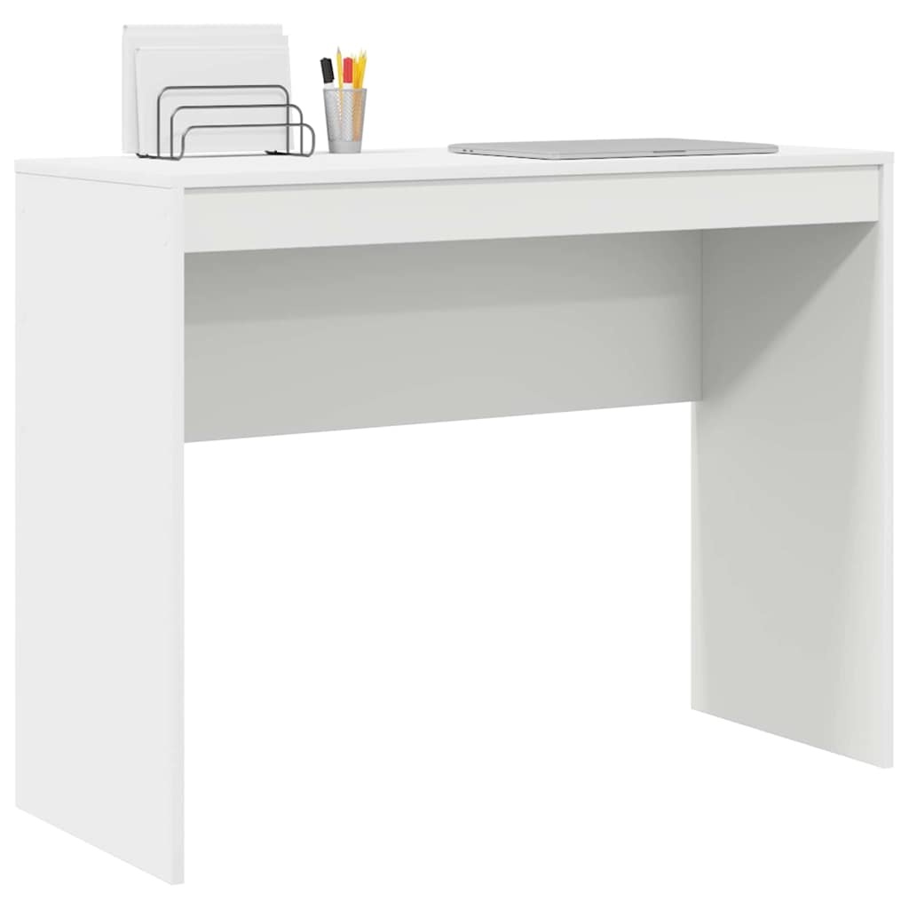 VidaXL Bureau Wit 100 x 40 x 76 cm Bewerkt hout