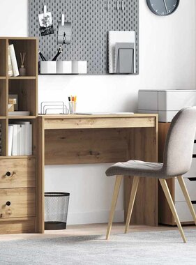 VidaXL Bureau artisanaal eikenkleurig 90 x 40 x 76 cm Bewerkt hout