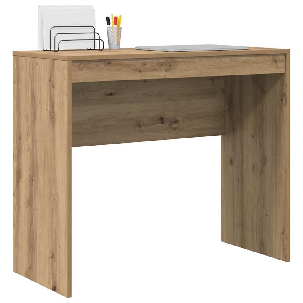 VidaXL Bureau artisanaal eikenkleurig 90 x 40 x 76 cm Bewerkt hout