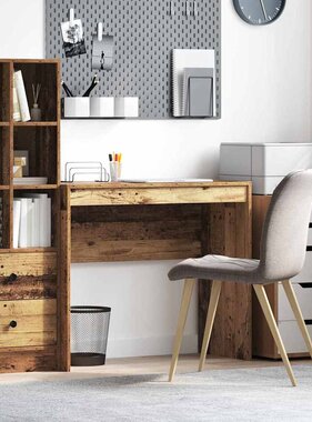 VidaXL Bureau Oud hout 90 x 40 x 76 cm Bewerkt hout