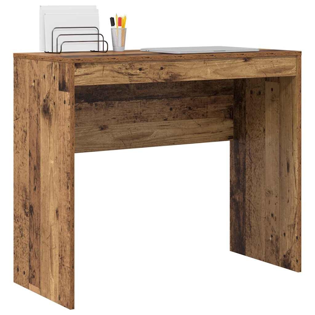 VidaXL Bureau Oud hout 90 x 40 x 76 cm Bewerkt hout