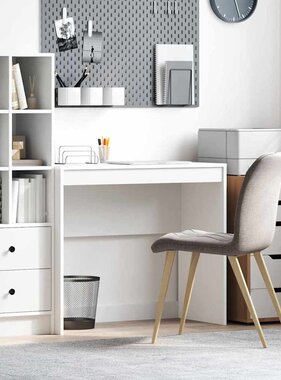 VidaXL Bureau Wit 90 x 40 x 76 cm Bewerkt hout