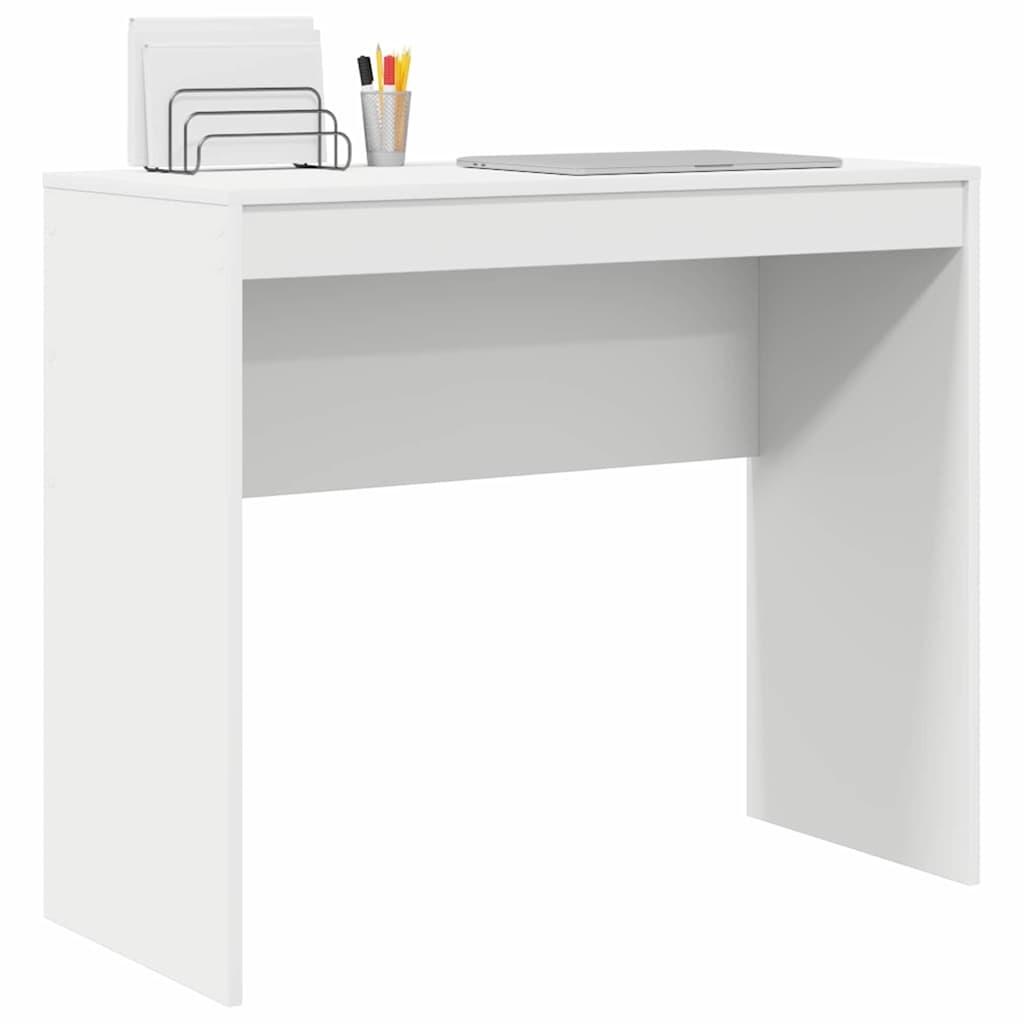 VidaXL Bureau Wit 90 x 40 x 76 cm Bewerkt hout