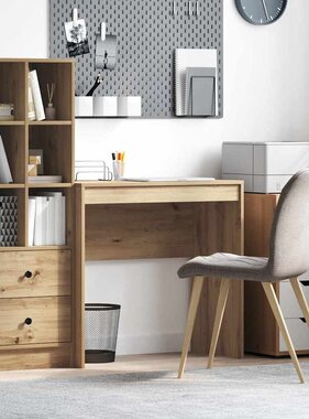 VidaXL Bureau artisanaal eikenkleurig 80 x 40 x 76 cm Bewerkt hout