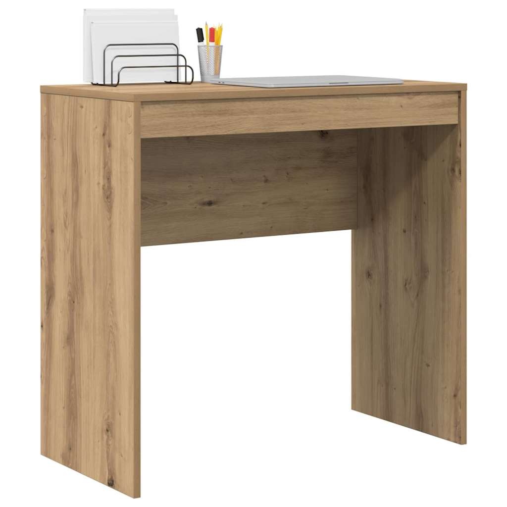 VidaXL Bureau artisanaal eikenkleurig 80 x 40 x 76 cm Bewerkt hout